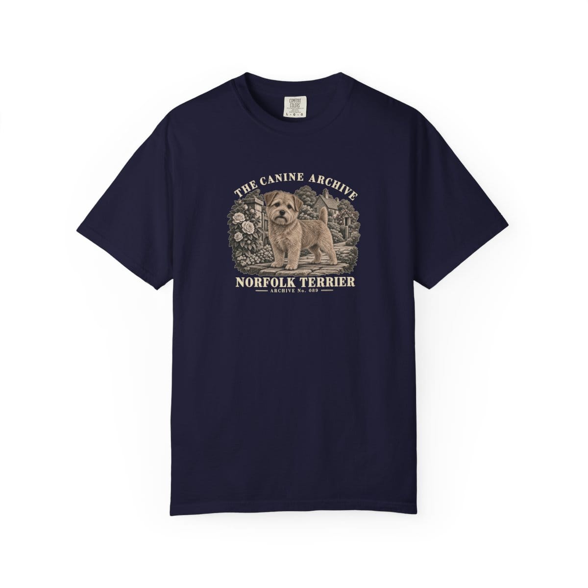 Norfolk Terrier Front Study Tee in True Navy