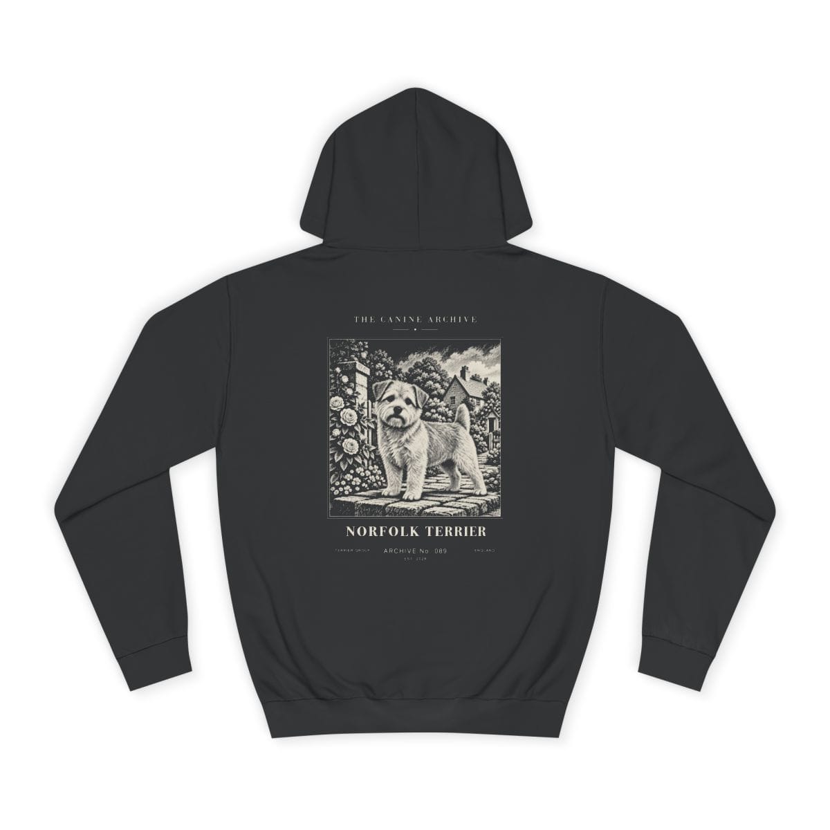 Norfolk Terrier Hoodie in Jet Black