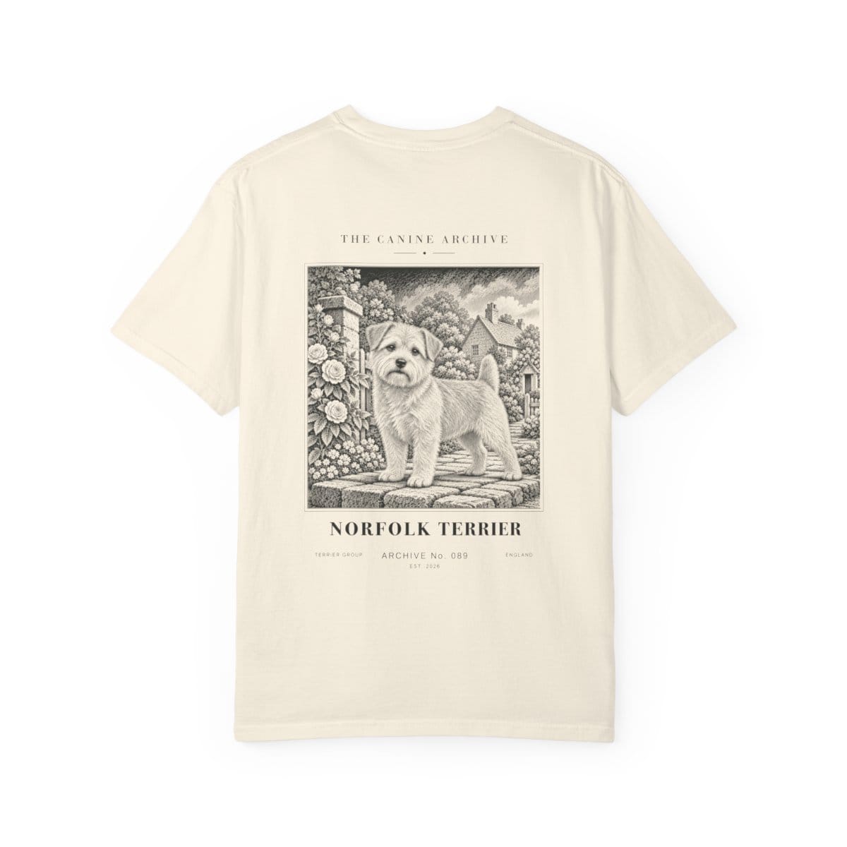 Norfolk Terrier Tee in Ivory