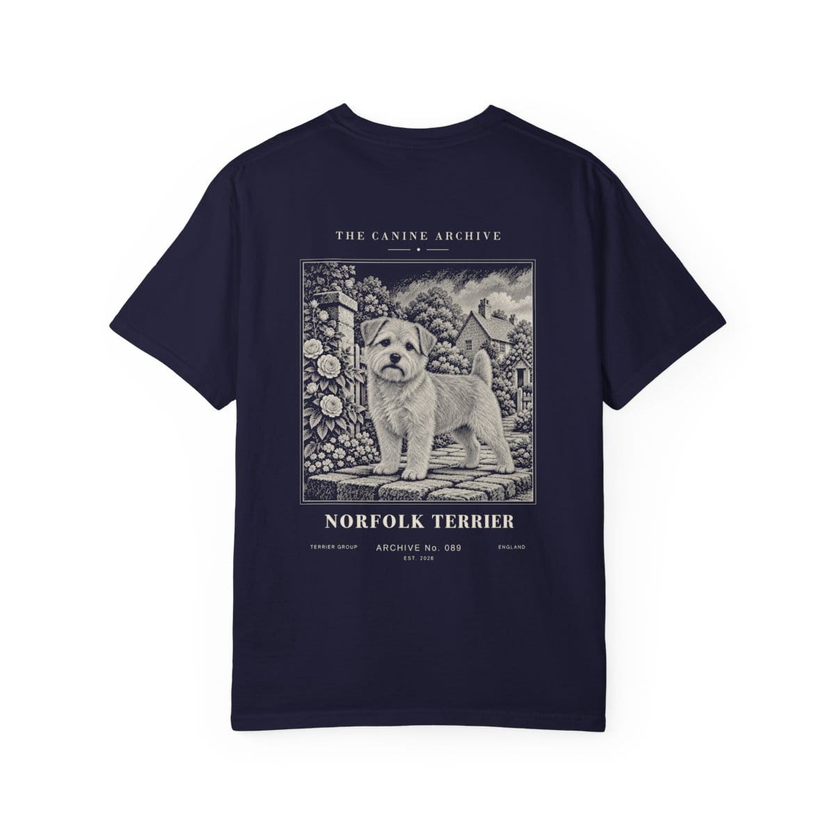 Norfolk Terrier Tee in True Navy