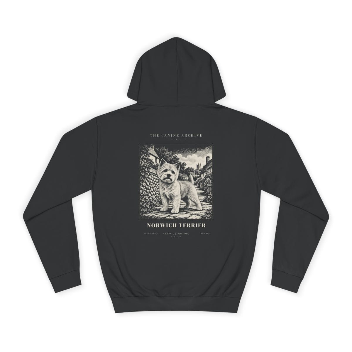 Norwich Terrier Hoodie in Jet Black