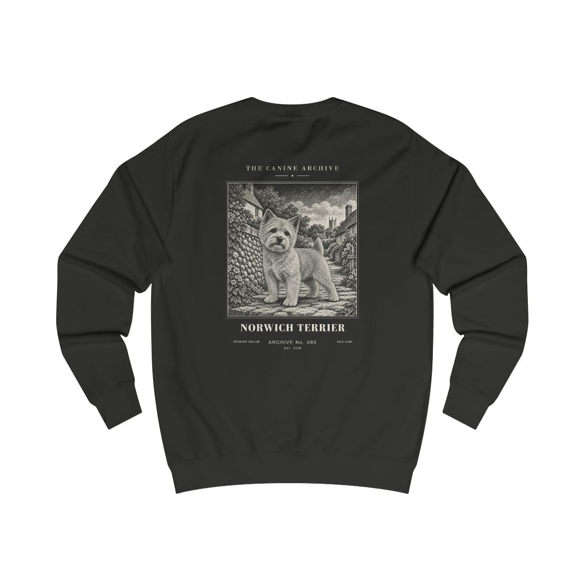 Norwich Terrier Sweatshirt in Jet Black
