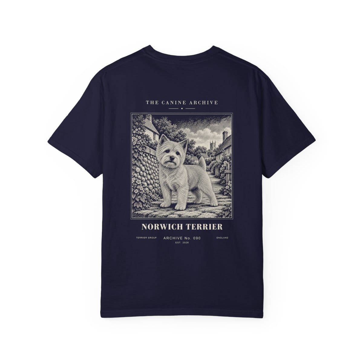 Norwich Terrier Tee in True Navy