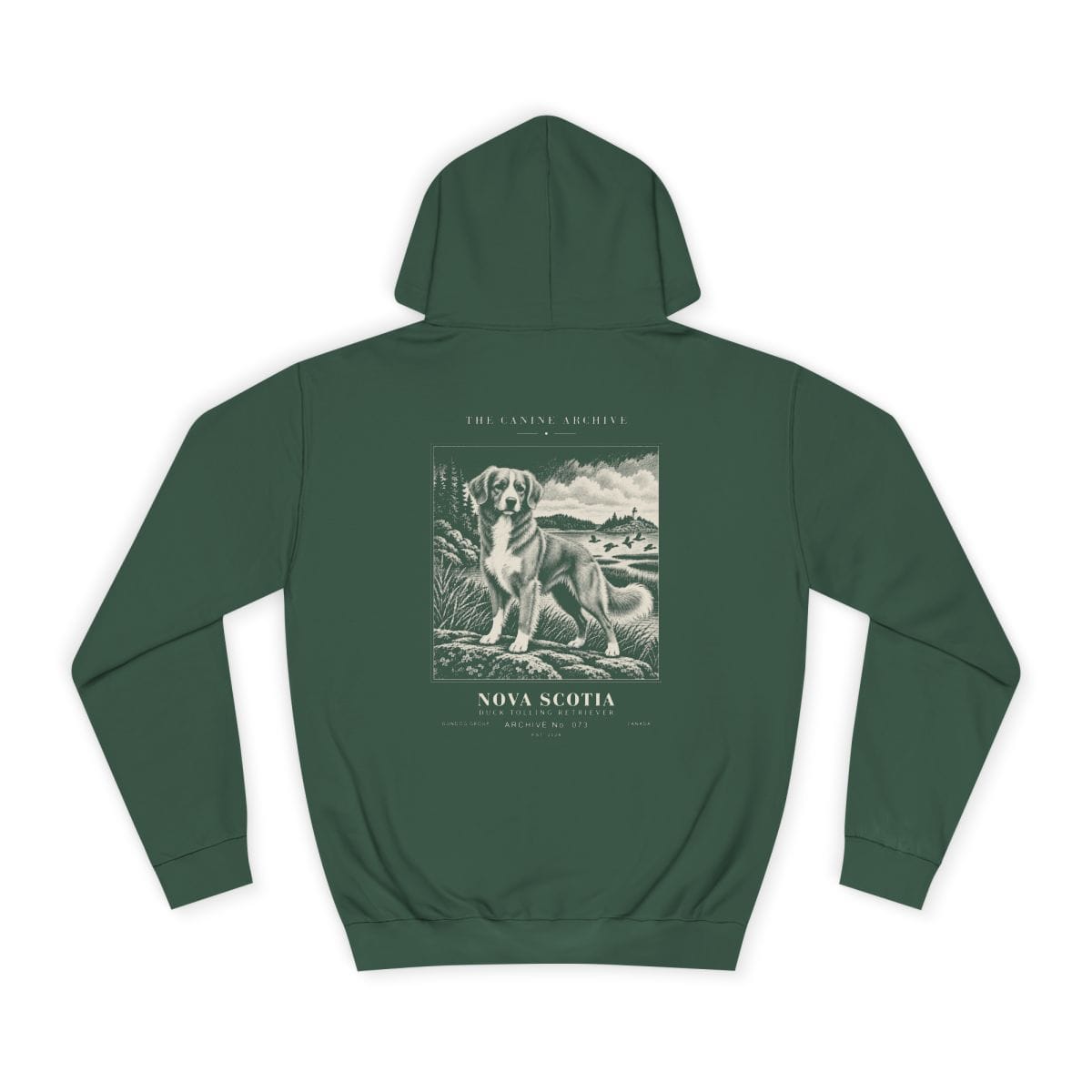 Nova Scotia Duck Tolling Retriever Hoodie in Bottle Green