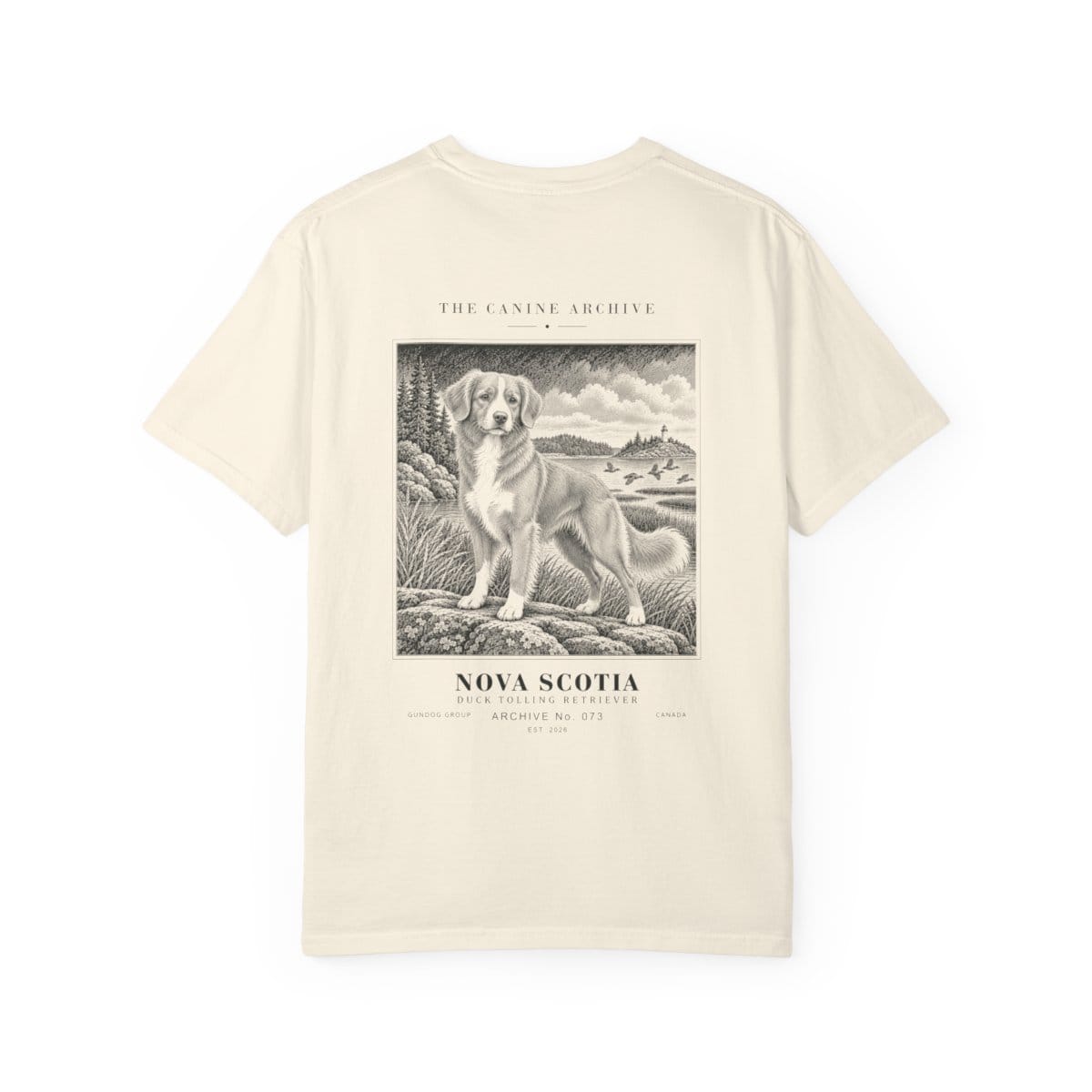 Nova Scotia Duck Tolling Retriever Tee in Ivory