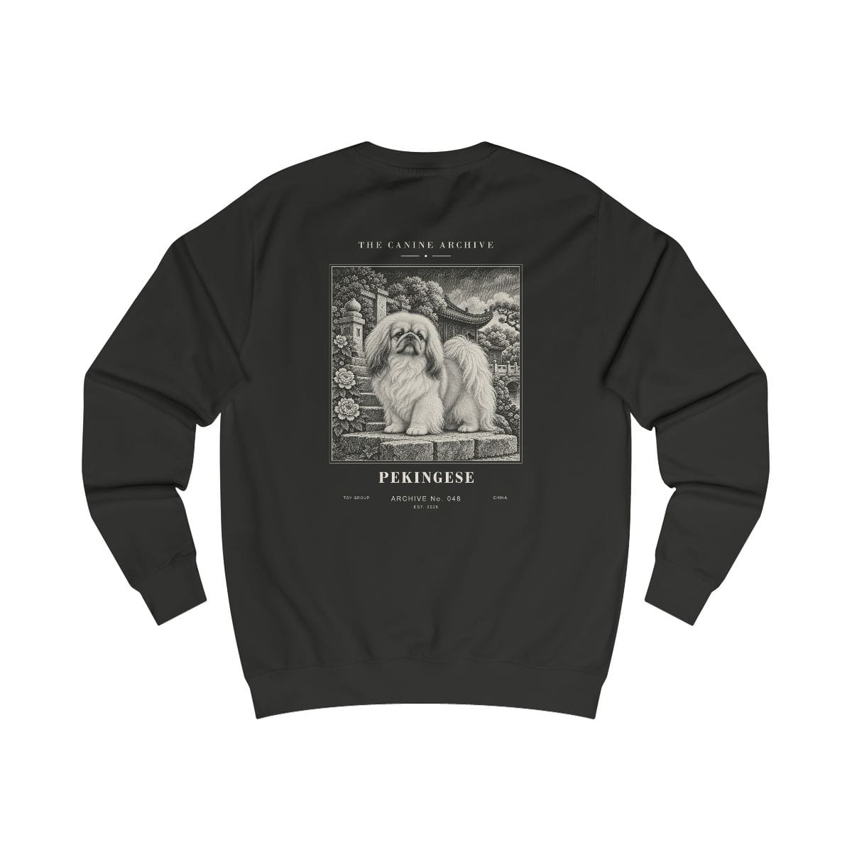 Pekingese Sweatshirt in Jet Black