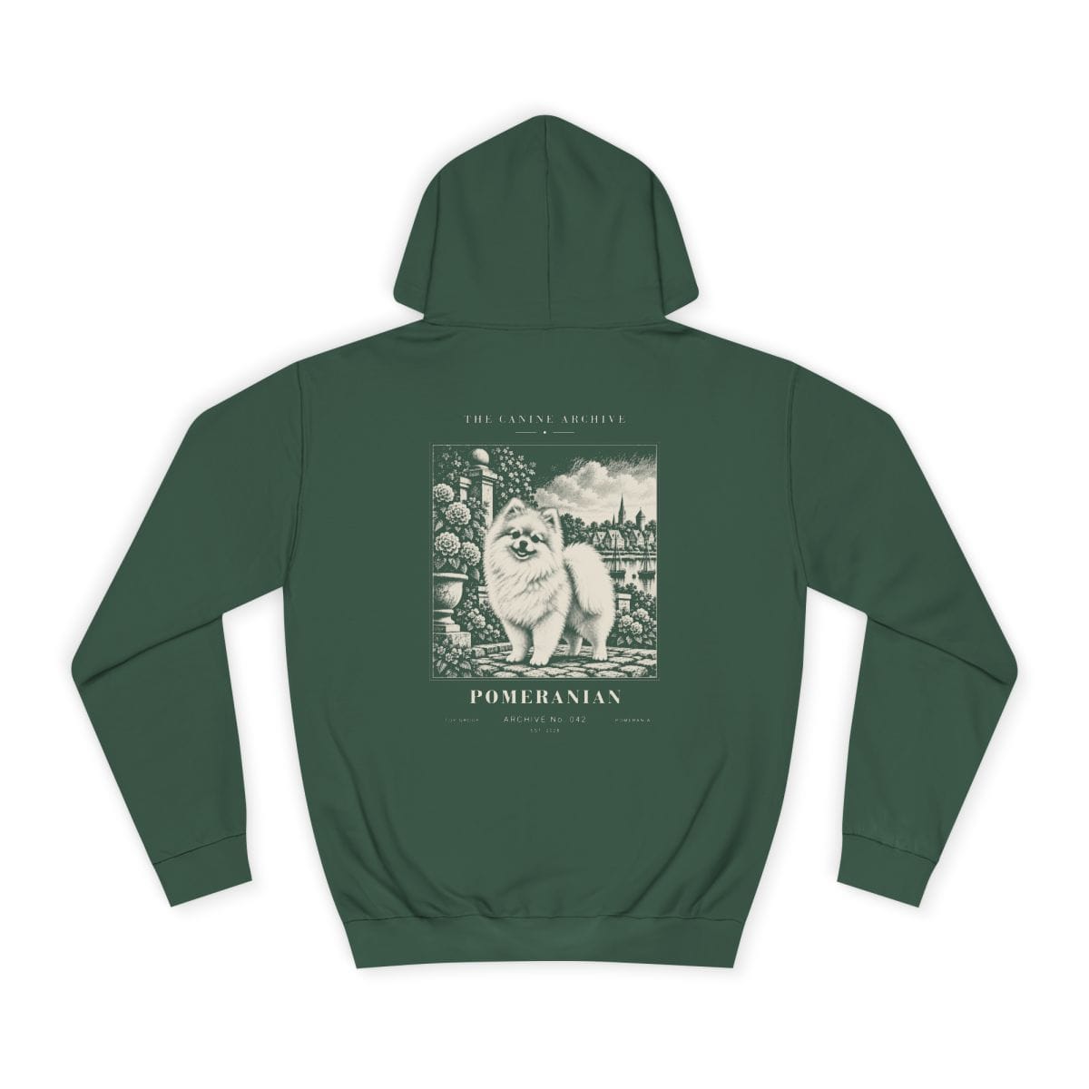 Pomeranian Hoodie in Bottle Green