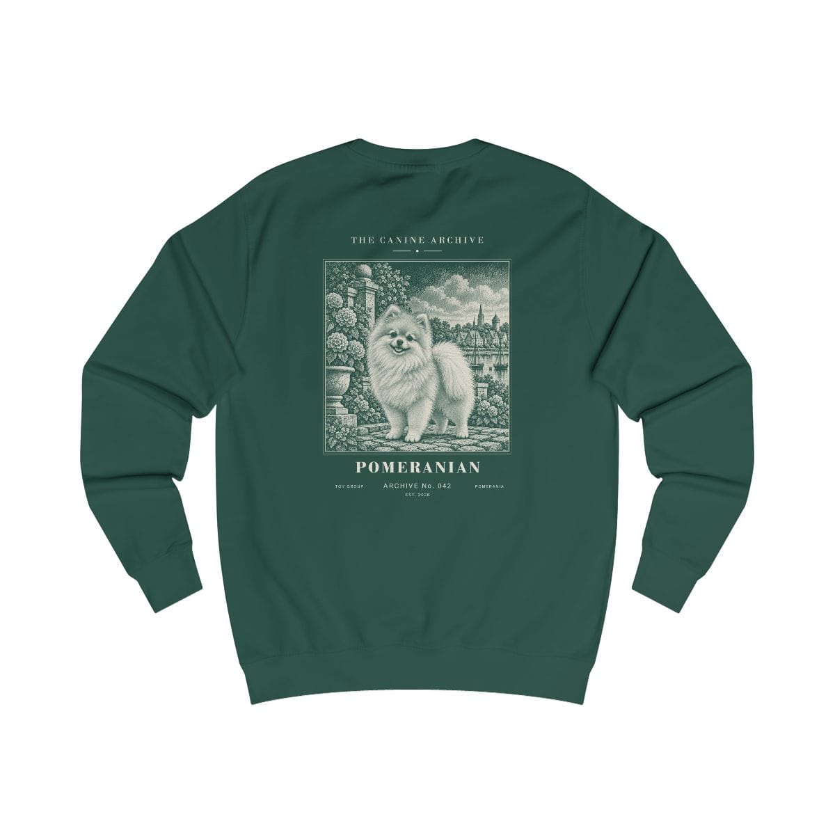 Pomeranian Sweatshirt in Bottle Green