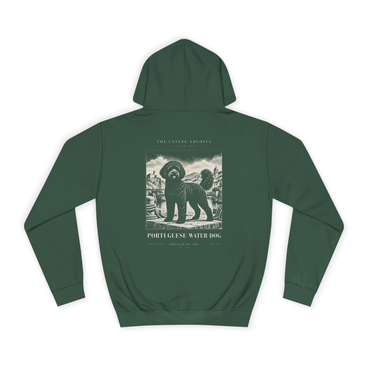 Portuguese Water Dog Hoodie in Bottle Green