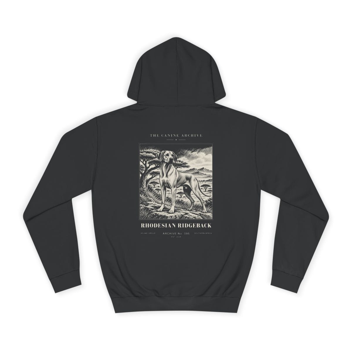 Rhodesian Ridgeback Hoodie in Jet Black