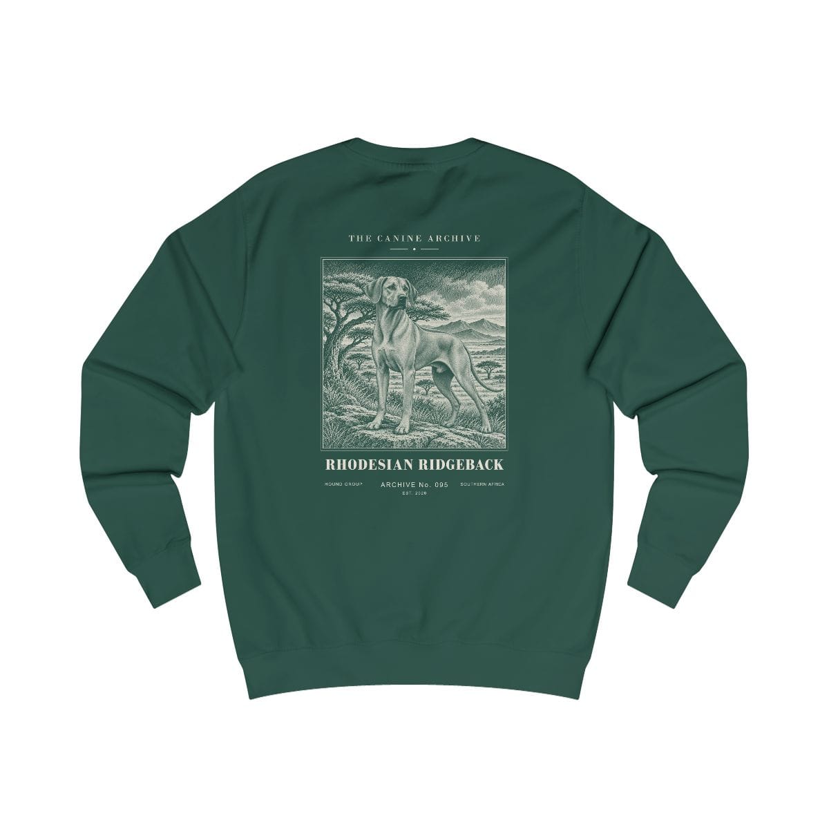 Rhodesian Ridgeback Sweatshirt in Bottle Green