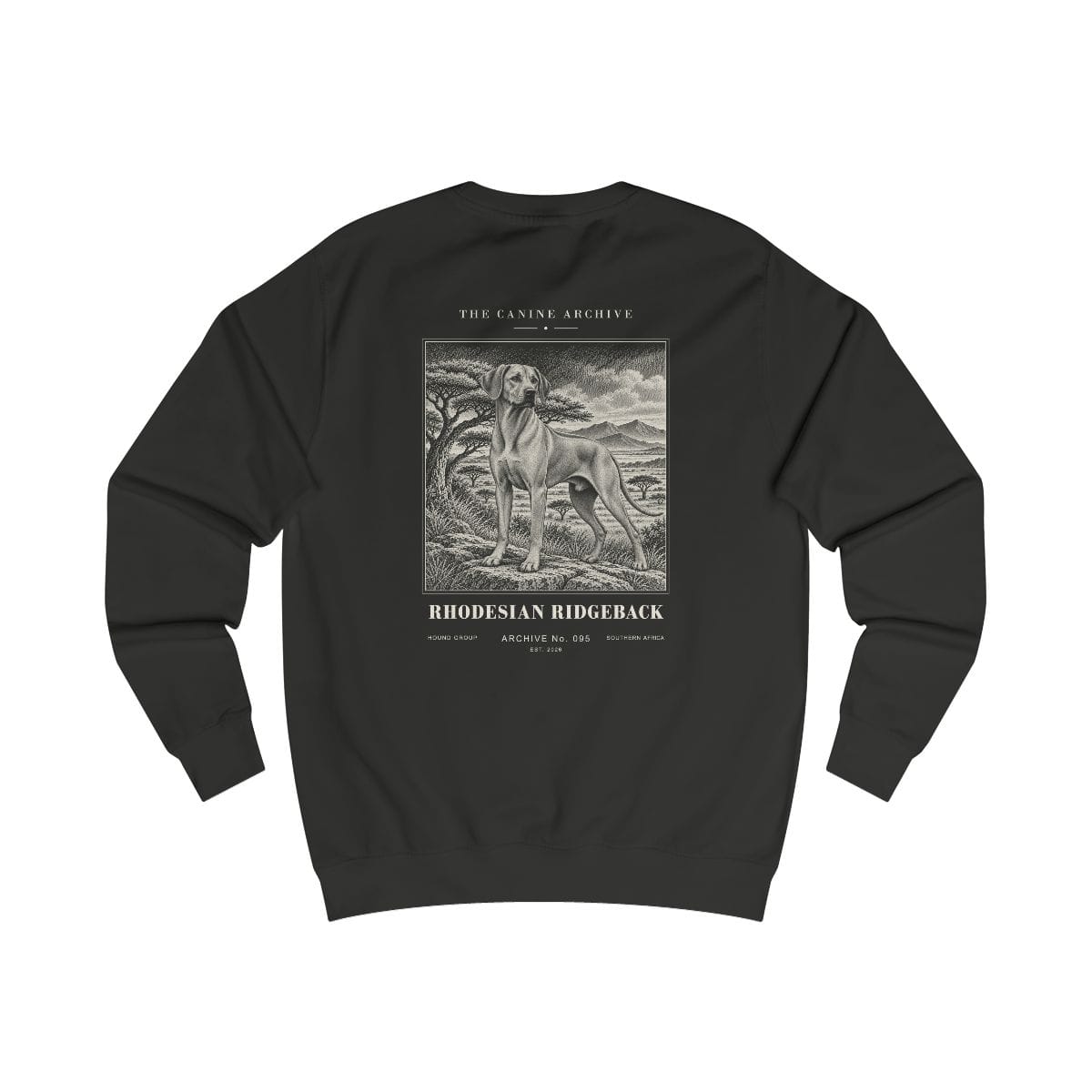 Rhodesian Ridgeback Sweatshirt in Jet Black