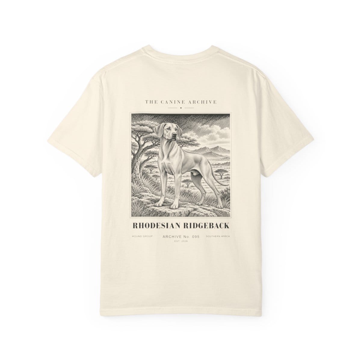Rhodesian Ridgeback Tee in Ivory