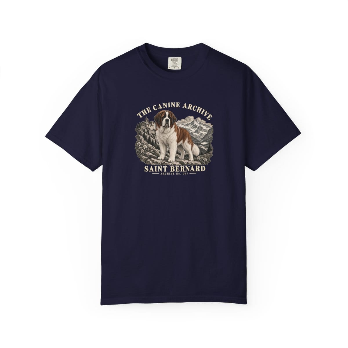 Saint Bernard Front Study Tee in True Navy