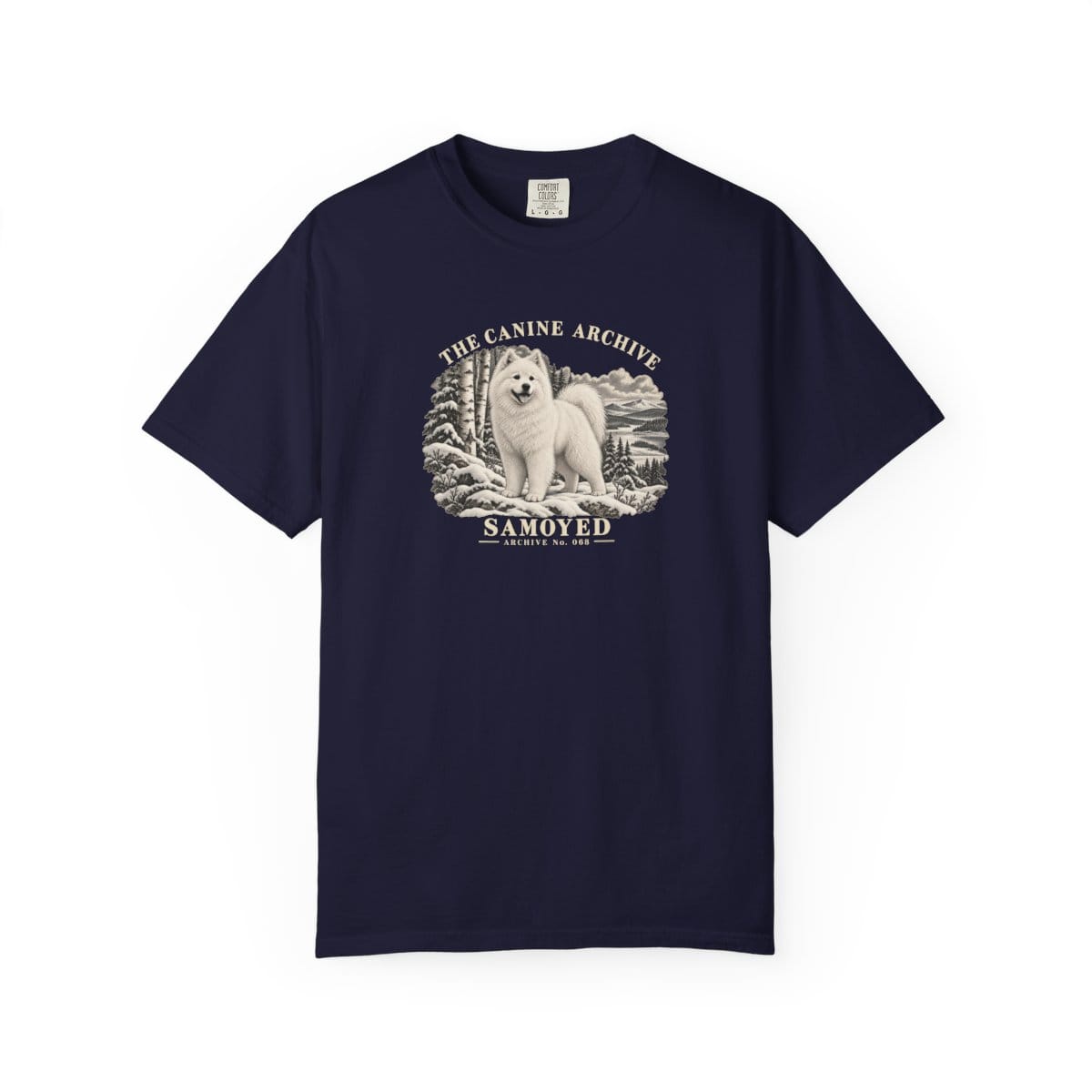 Samoyed Front Study Tee in True Navy