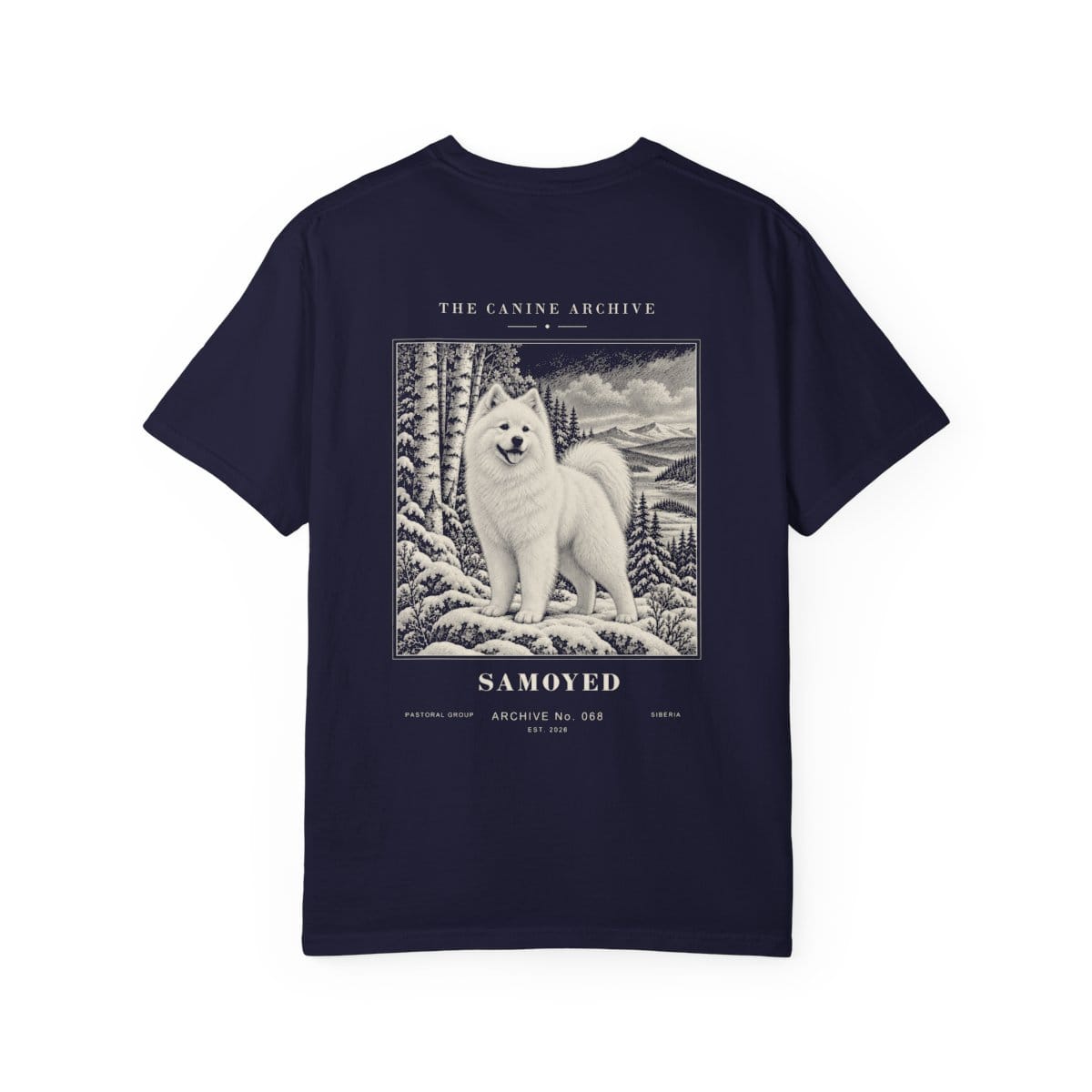 Samoyed Tee in True Navy