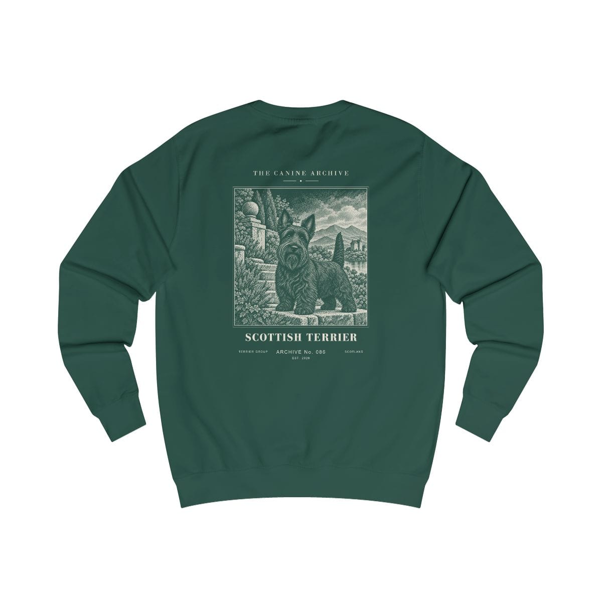 Scottish Terrier Sweatshirt in Bottle Green