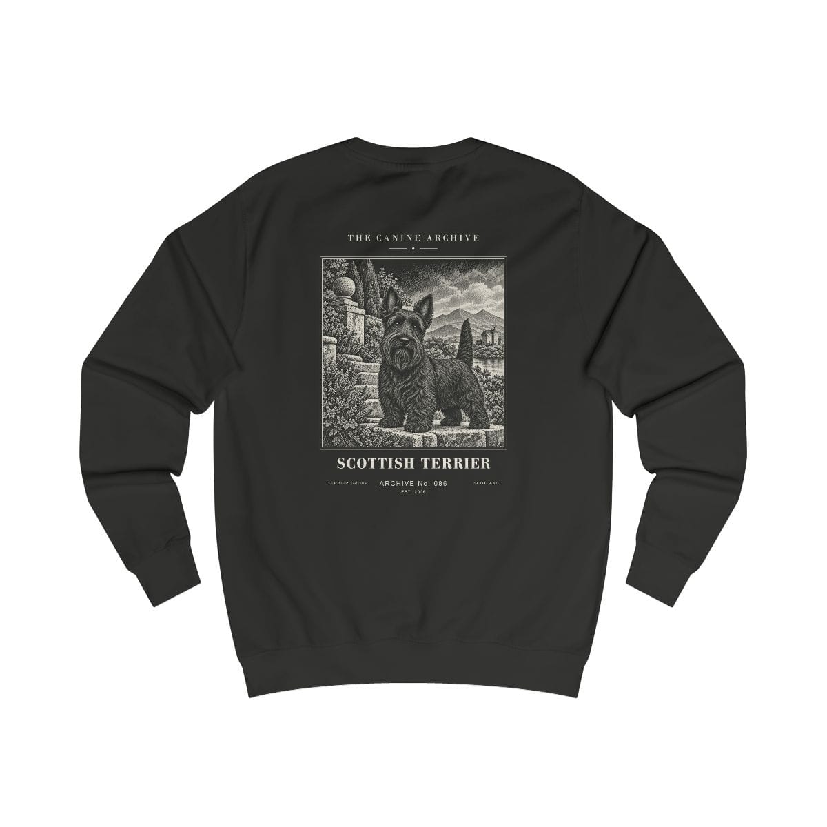 Scottish Terrier Sweatshirt in Jet Black