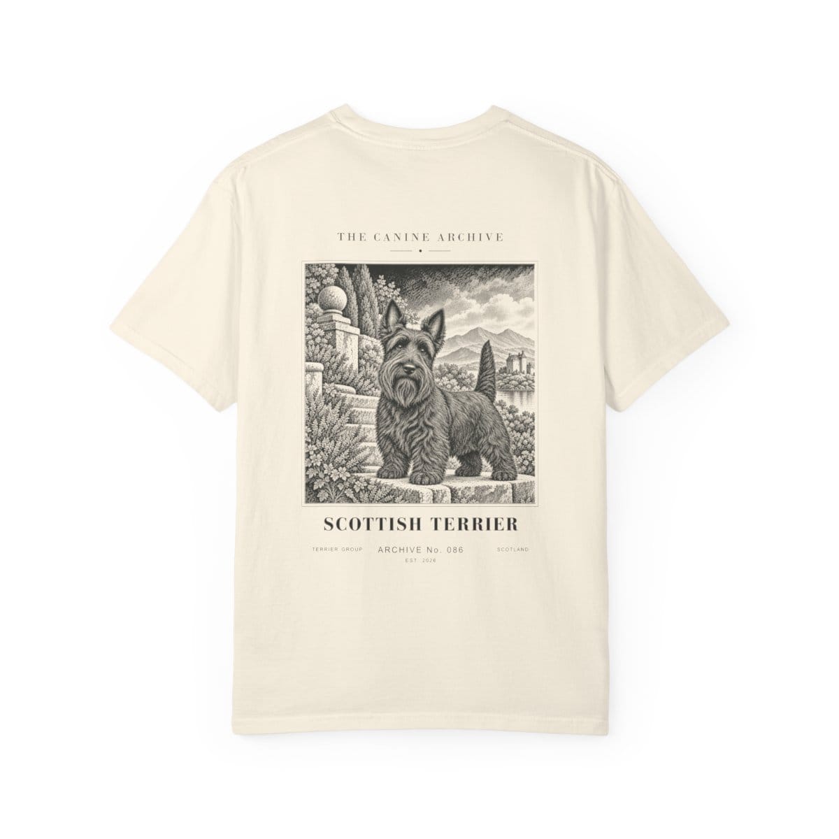Scottish Terrier Tee in Ivory
