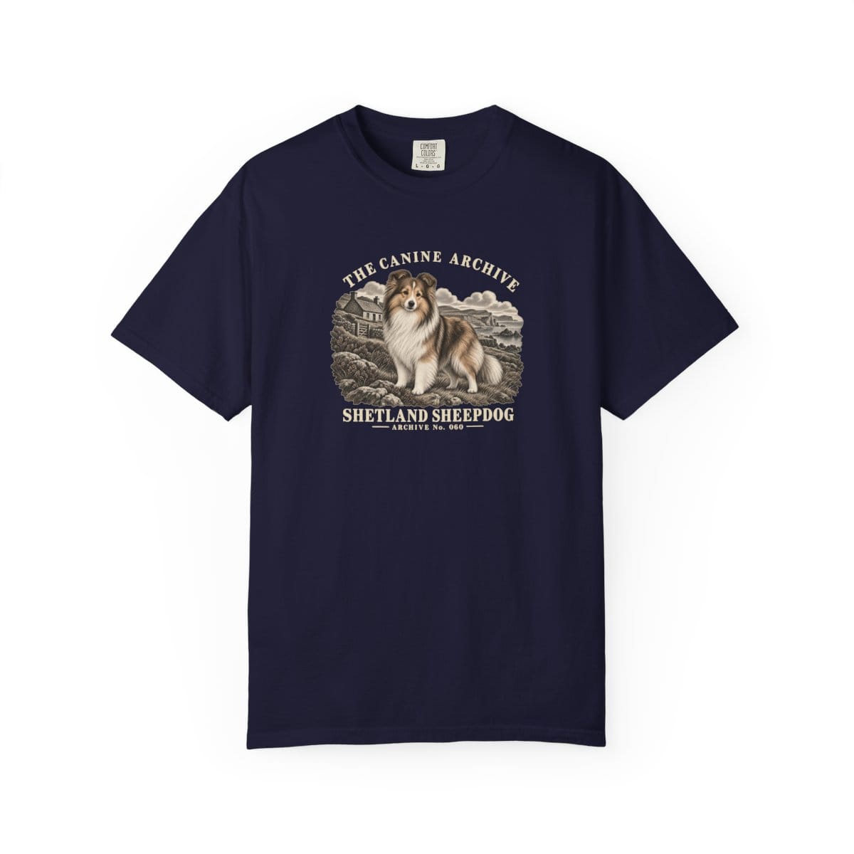Shetland Sheepdog Front Study Tee in True Navy