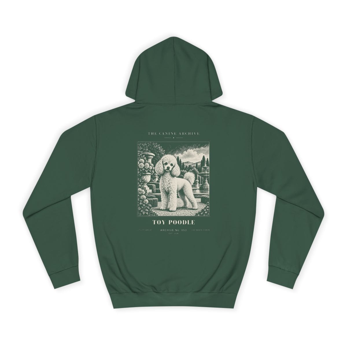 Toy Poodle Hoodie in Bottle Green