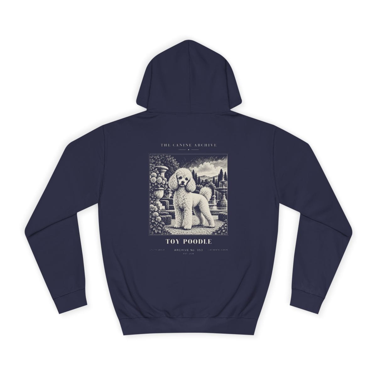 Toy Poodle Hoodie in Oxford Navy