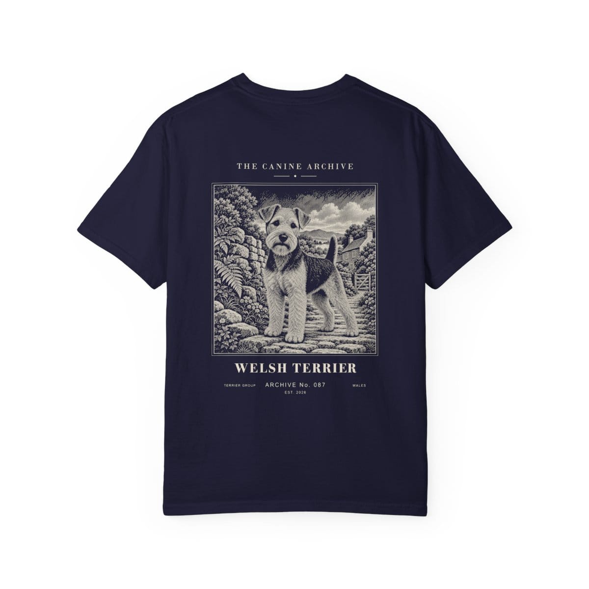 Welsh Terrier Tee in True Navy