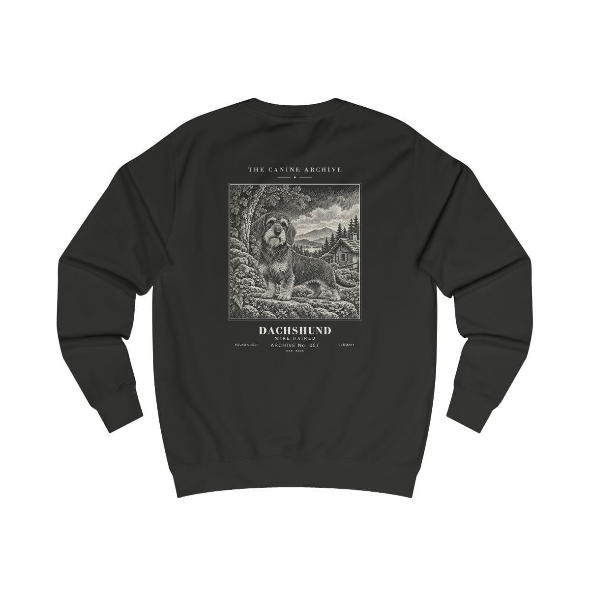 Dachshund Wire Haired Sweatshirt in Jet Black