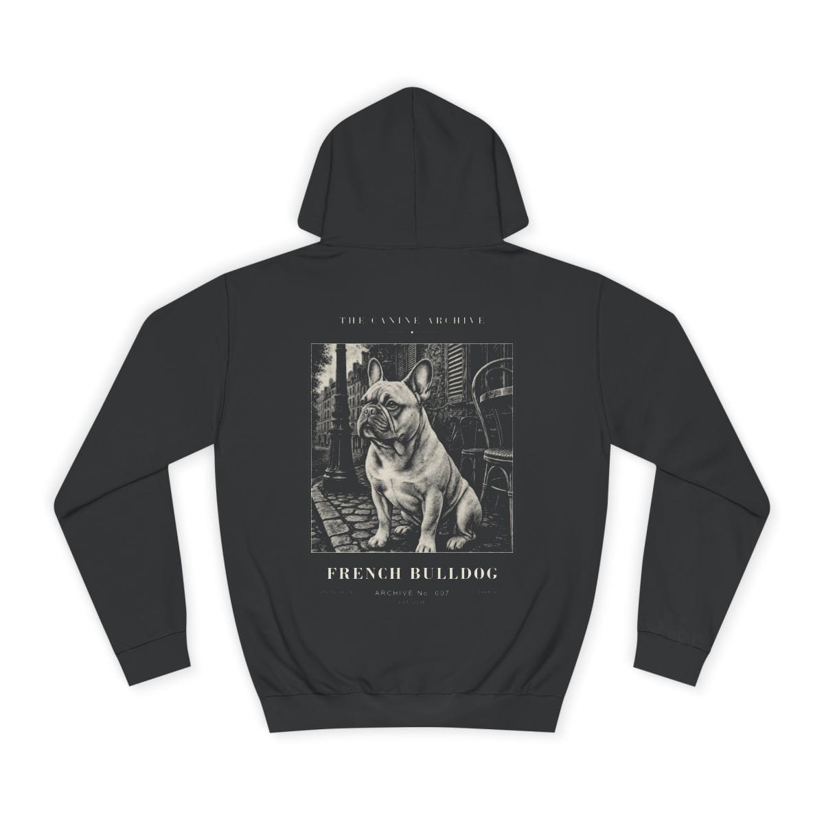 French Bulldog Archive Hoodie in Jet Black