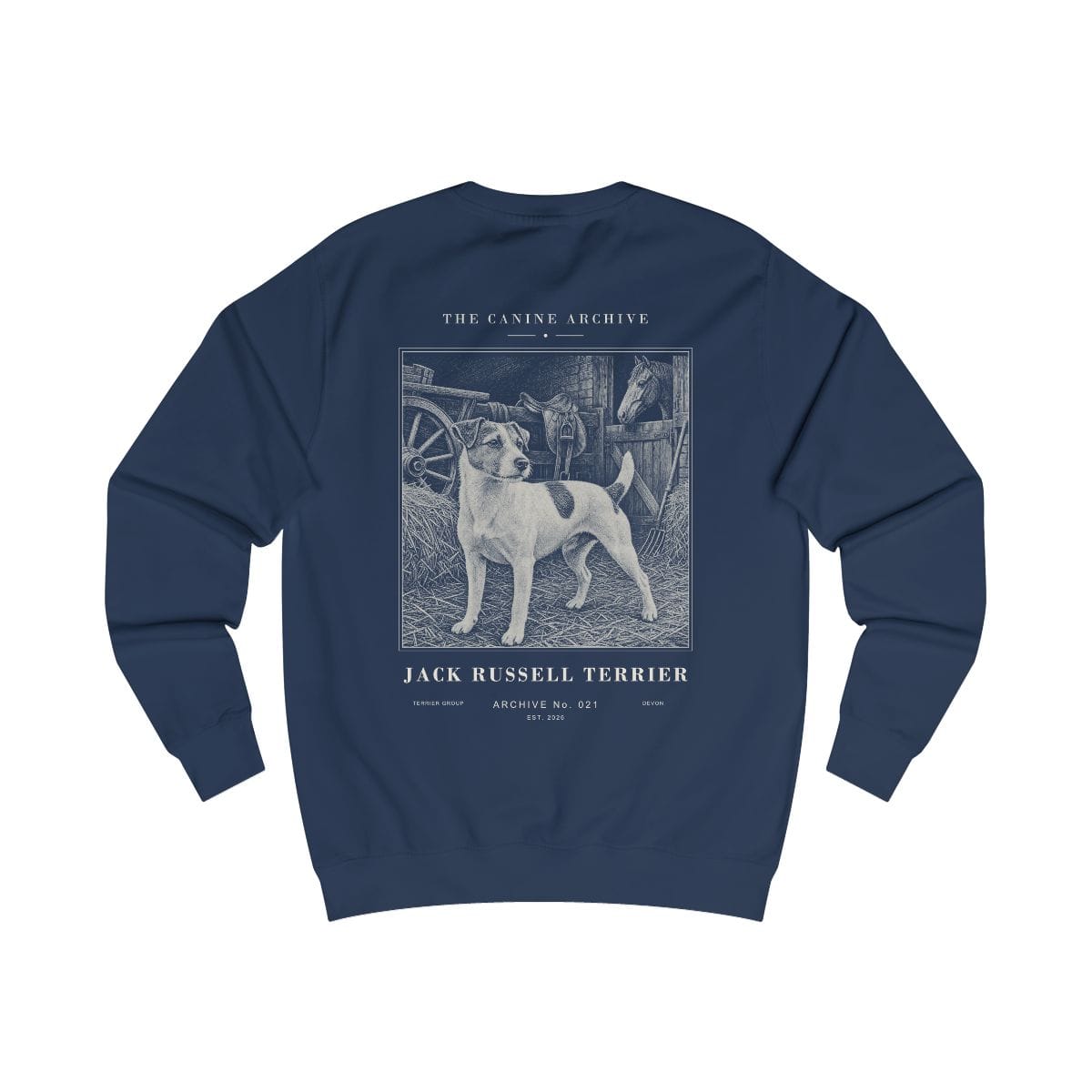 Jack Russell Terrier Archive Sweatshirt in Oxford Navy