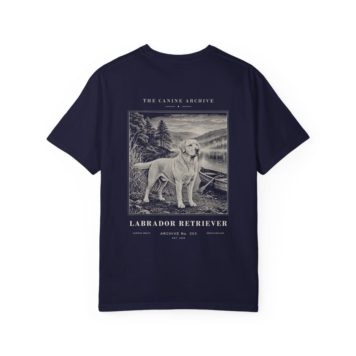 Labrador Retriever Archive Tee in True Navy