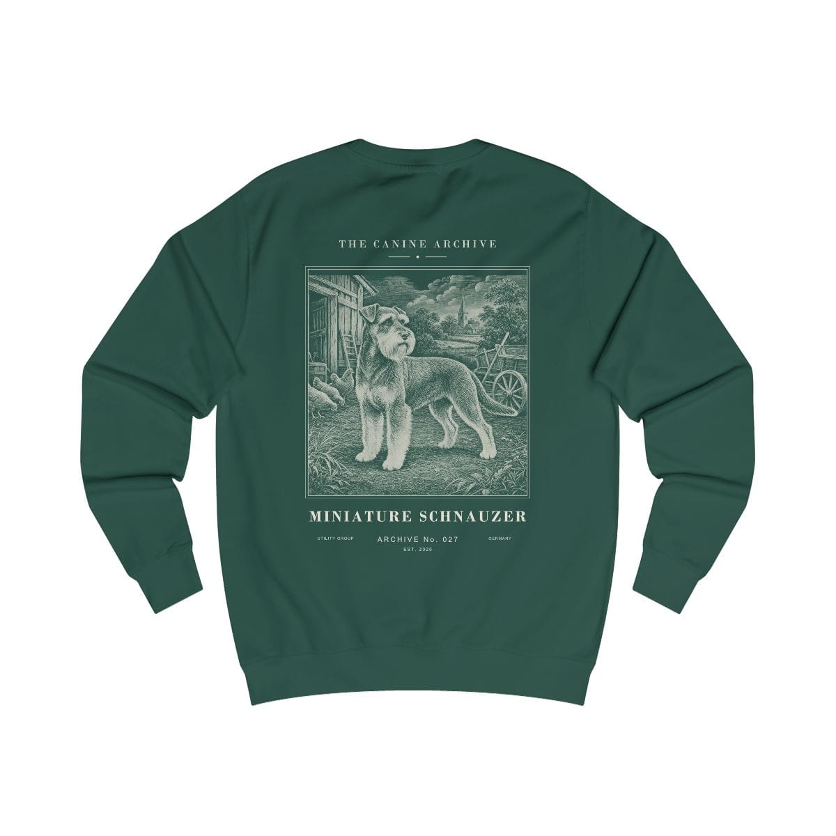 Miniature Schnauzer Archive Sweatshirt in Bottle Green