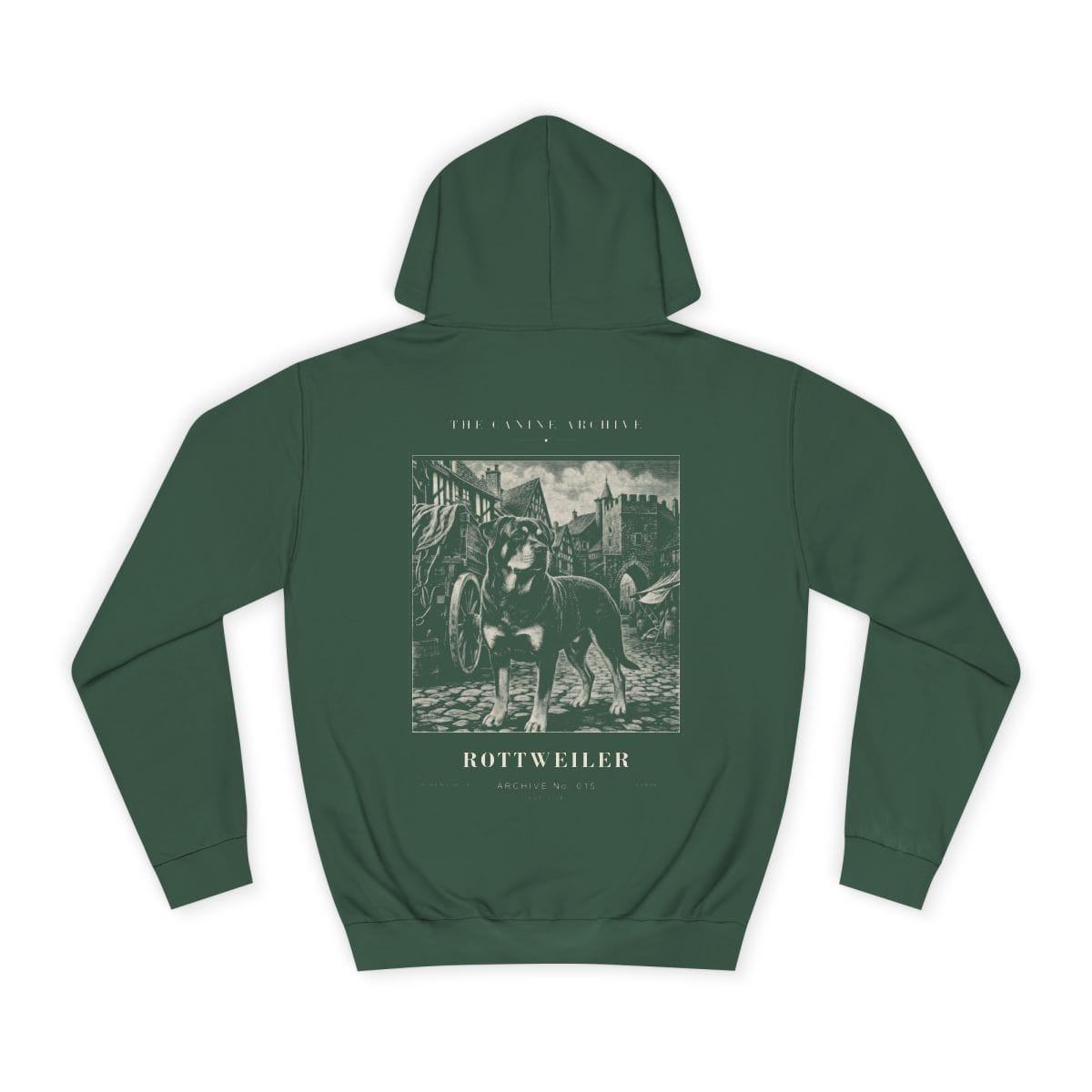 Rottweiler Archive Hoodie in Bottle Green