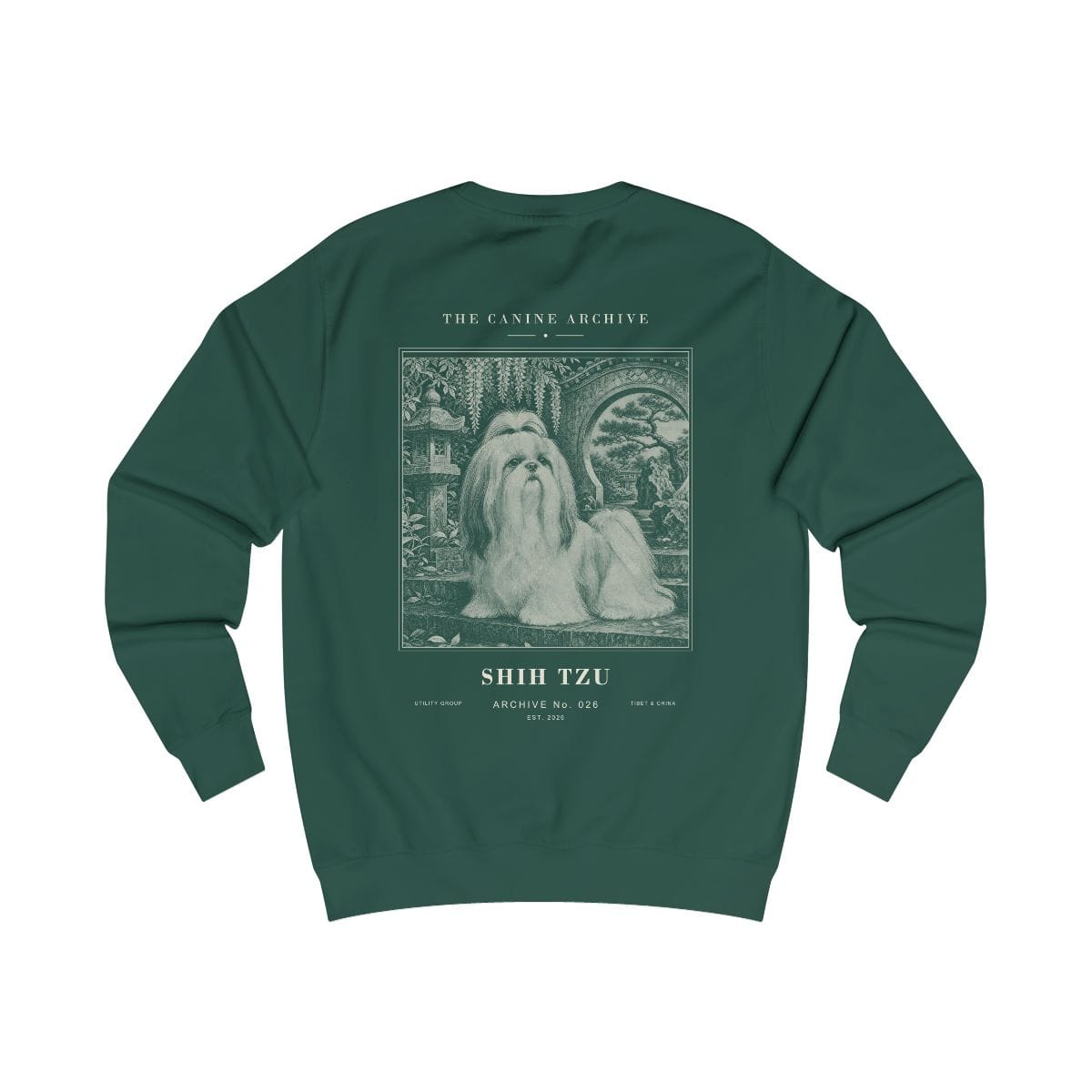 Shih Tzu Archive Sweatshirt in Bottle Green