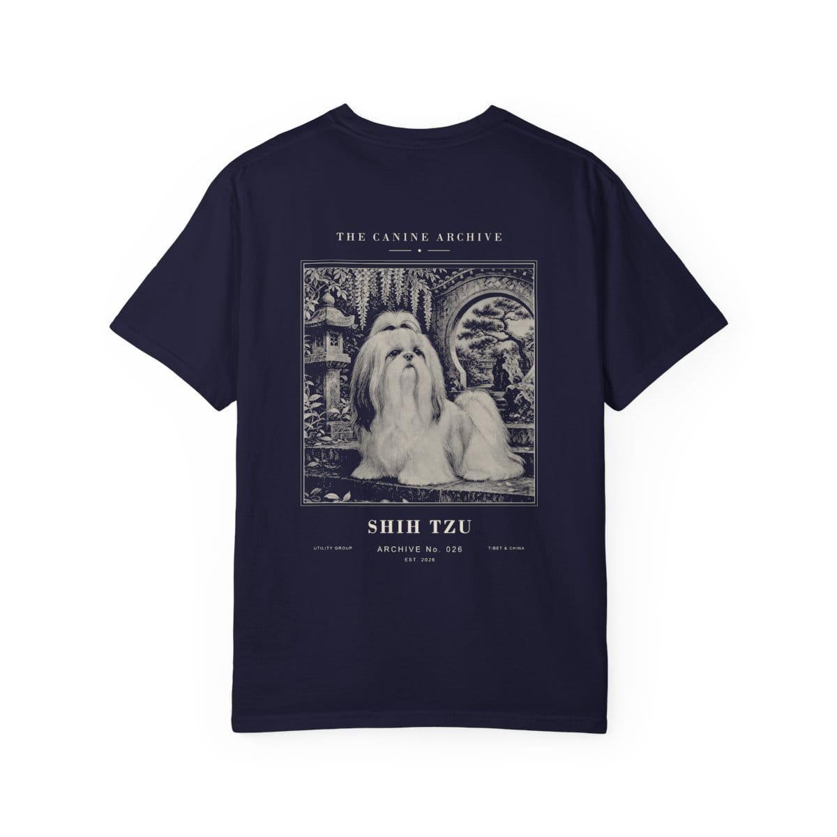 Shih Tzu Archive Tee in True Navy