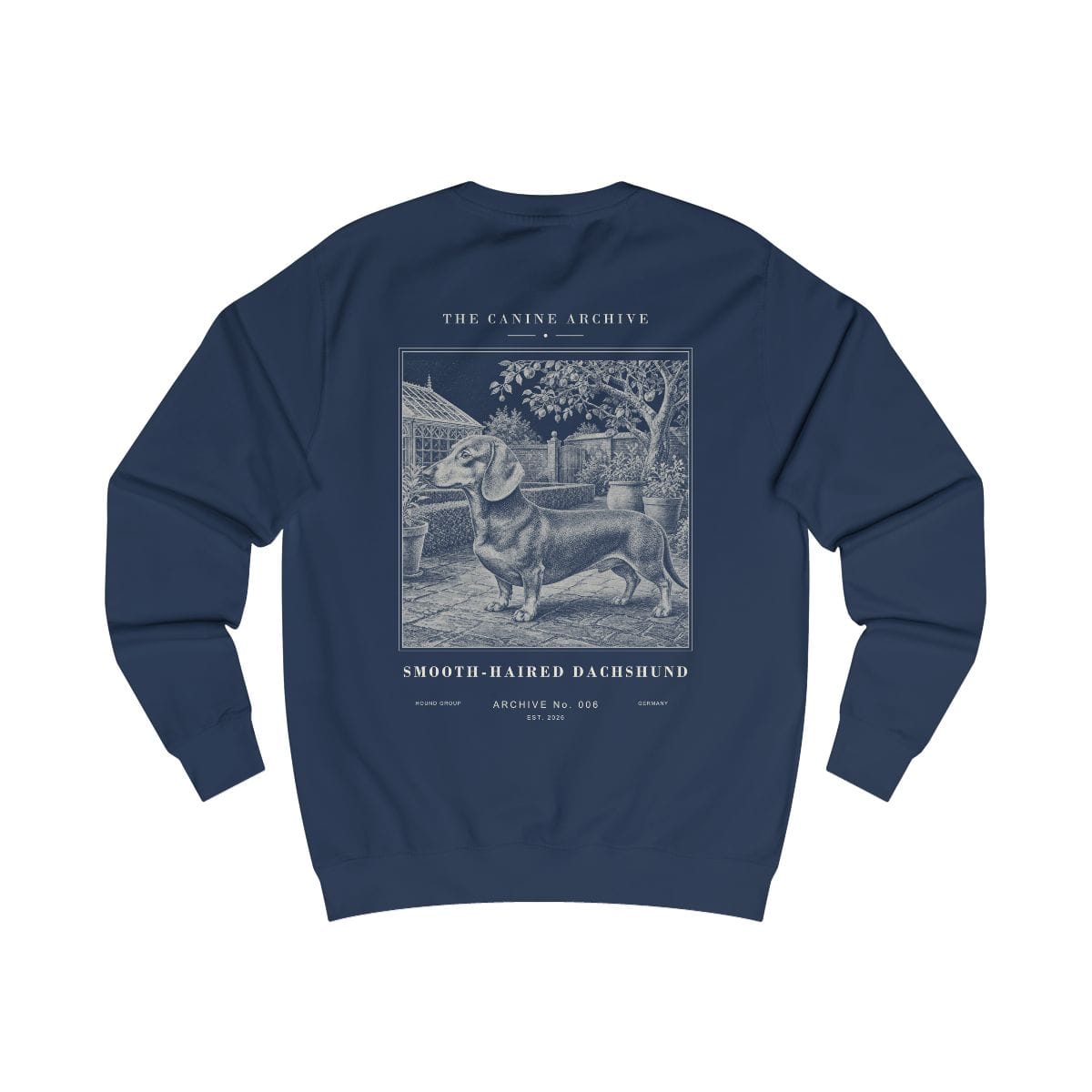 Smooth-Haired Dachshund Archive Sweatshirt in Oxford Navy