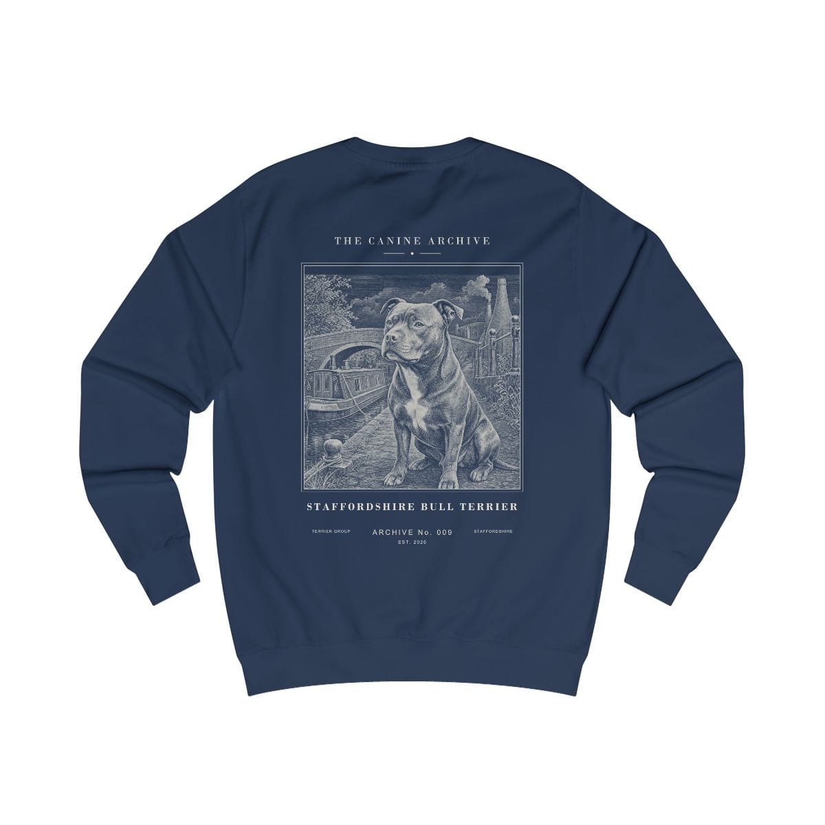 Staffordshire Bull Terrier Archive Sweatshirt in Oxford Navy