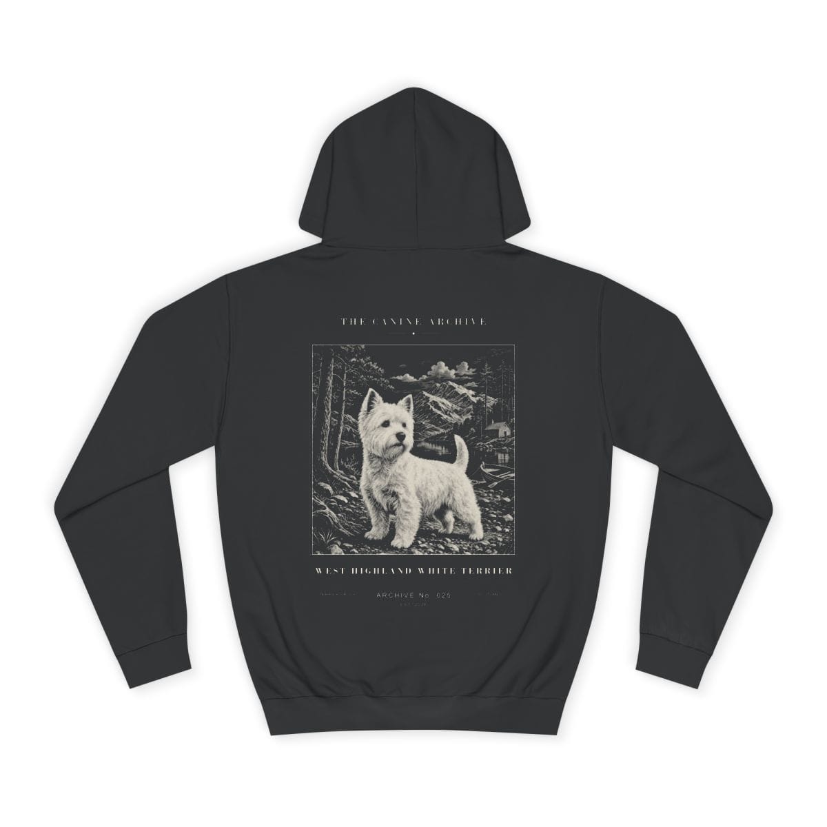 West Highland White Terrier Archive Hoodie in Jet Black