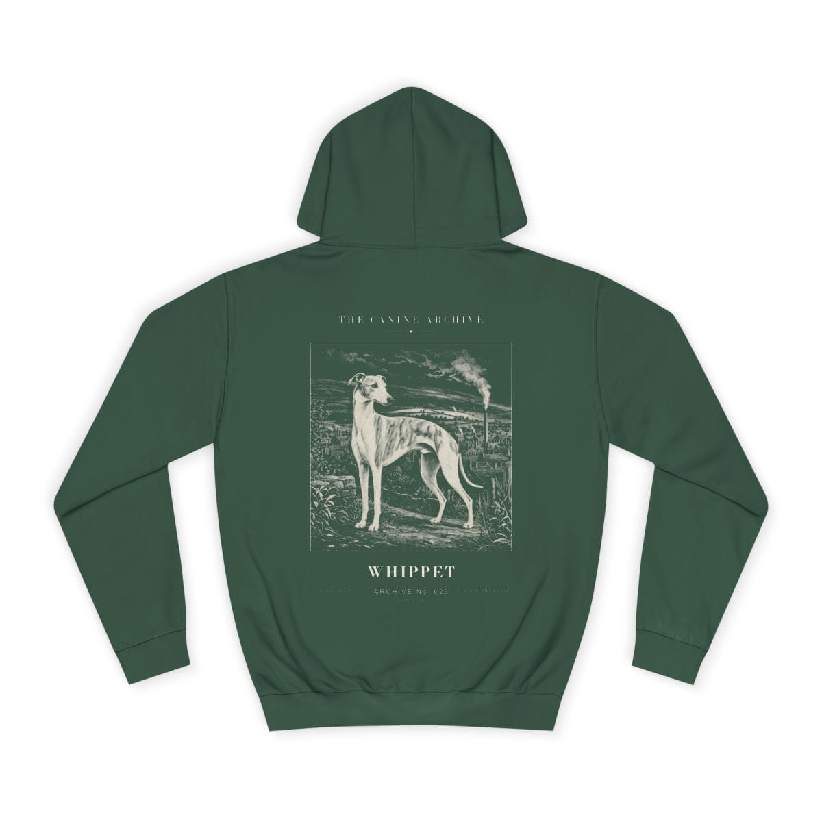 Whippet Archive Hoodie in Bottle Green