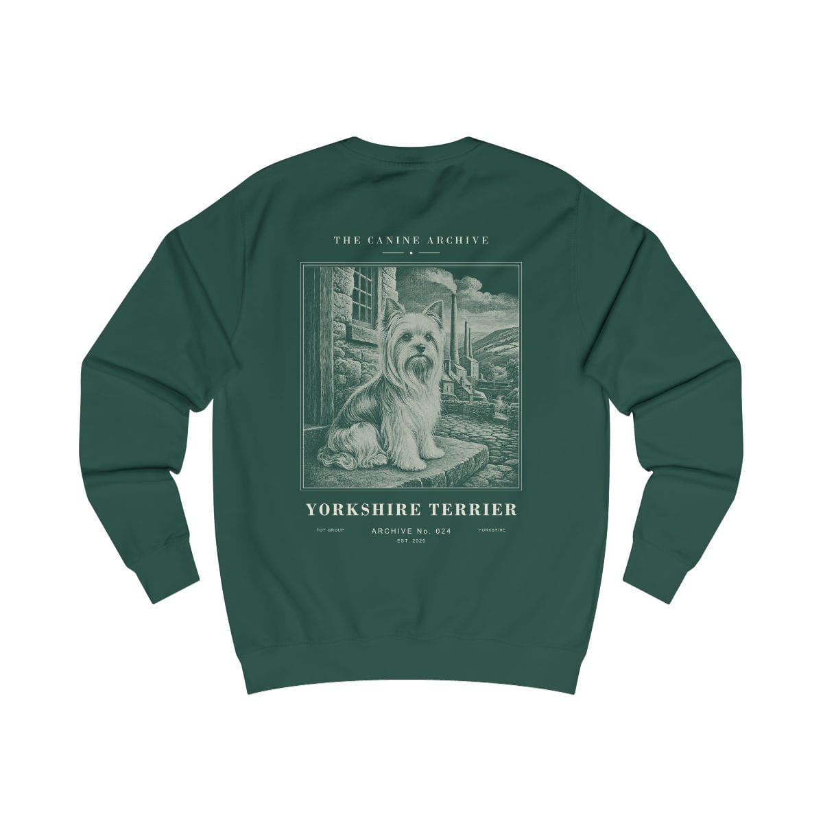Yorkshire Terrier Archive Sweatshirt in Bottle Green