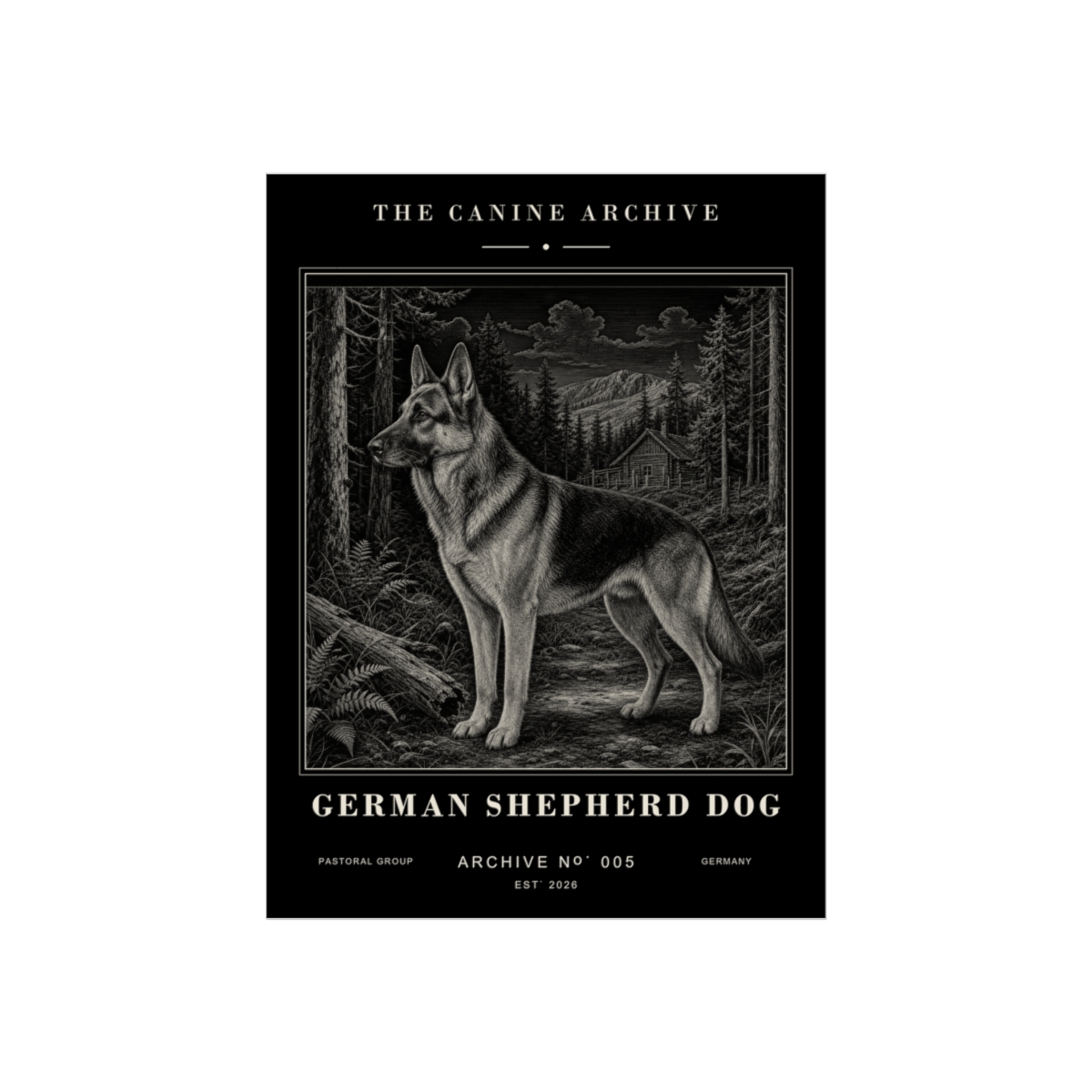 German Shepherd Dog Archive Print