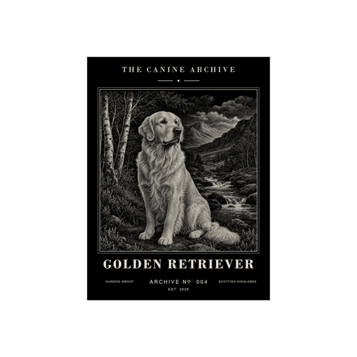 Golden Retriever Archive Print