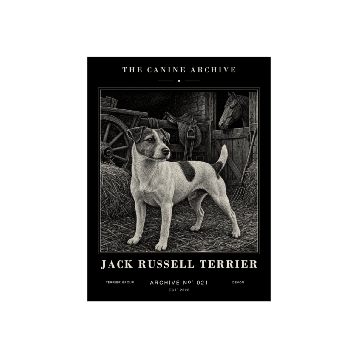 Jack Russell Terrier Archive Print