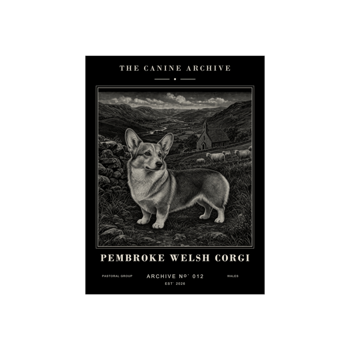 Pembroke Welsh Corgi Archive Print