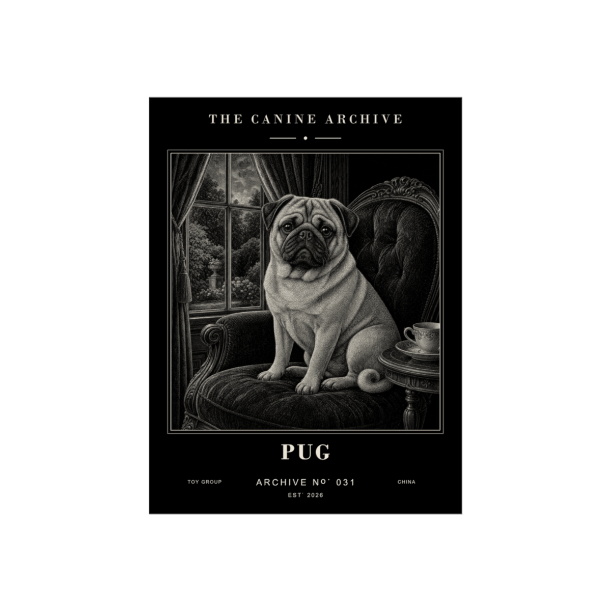 Pug Archive Print