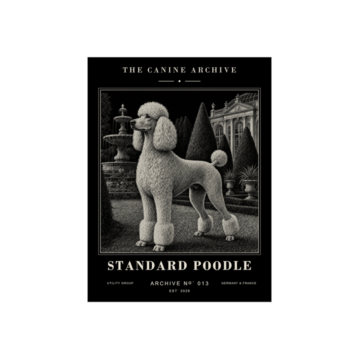 Standard Poodle Archive Print