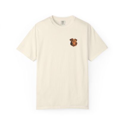 Airedale Terrier Portrait Tee in Ivory