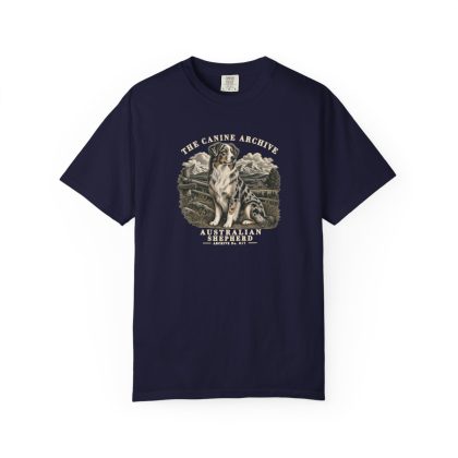 Australian Shepherd Front Study Tee in True Navy
