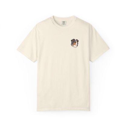 Australian Shepherd Portrait Tee in Ivory