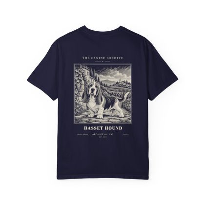 Basset Hound Tee in True Navy